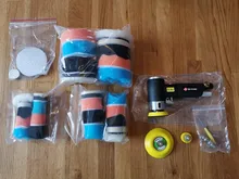 SI FANG-Pulidora neumática de aire para construcción, dispositivo de 2 pulgadas/3 pulgadas, herramientas de aire, pulidora orbital de doble acción para coche, asa de mango de goma
