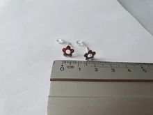 Pendientes de plata de ley 100% para mujer y niño, joyería con plumas, cara, flor, pájaro, aretes de estudio niñas, regalo, 925