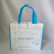 1000 шт/партия переработанный белый, Нетканый Сумка Для Покупок Сумка для обуви подарки упаковка полипропилен рекламные сумки