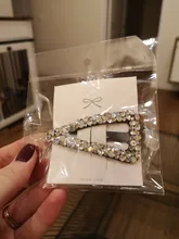 Hair-Accessories Hair-Claw Crab Imitation-Pearl-Hairpin Crystal Heart-Shape Girl Geometric