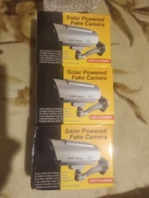 3 uds/1 bolso Cámara ficticia falsa simulación Solar impermeable al aire libre de vigilancia de seguridad CCTV con LED rojo parpadeante