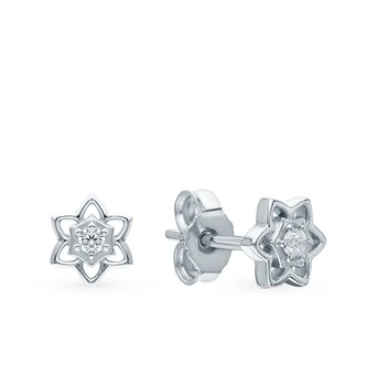 

Silver earrings with cubic zirconia sunlight sample 925