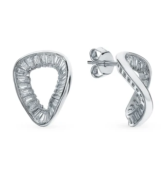 

Silver earrings with cubic zirconia sunlight sample 925