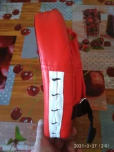 Muay Thai-Muay Thai de boxeo curvo, deflector curvo resistente a los golpes, entrenamiento Sanda, de cuero PU, objetivo de mano de 5 dedos