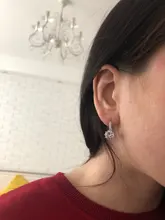 EMMAYA-Pendientes llamativos de 10 colores diferentes, bisutería con cierre de tipo botón, elementos naturales