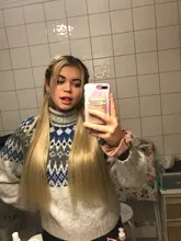 SHANGKE-Extensión de cabello liso sedoso Natural, 5 clips/pieza, 24 pulgadas, Clip en mujeres, pelo sintético largo falso