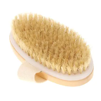 

Soft Natural Bristle SPA Brush Wooden Bath Shower Brush Skin Body Massager Hot Dry Skin Bath Shower Bristle Brush SPA Body Brush