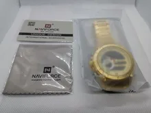 NAVIFORCE-reloj de pulsera militar para hombre de acero, cronógrafo de acero, cronógrafo para hombre, resistente al agua, pantalla dual