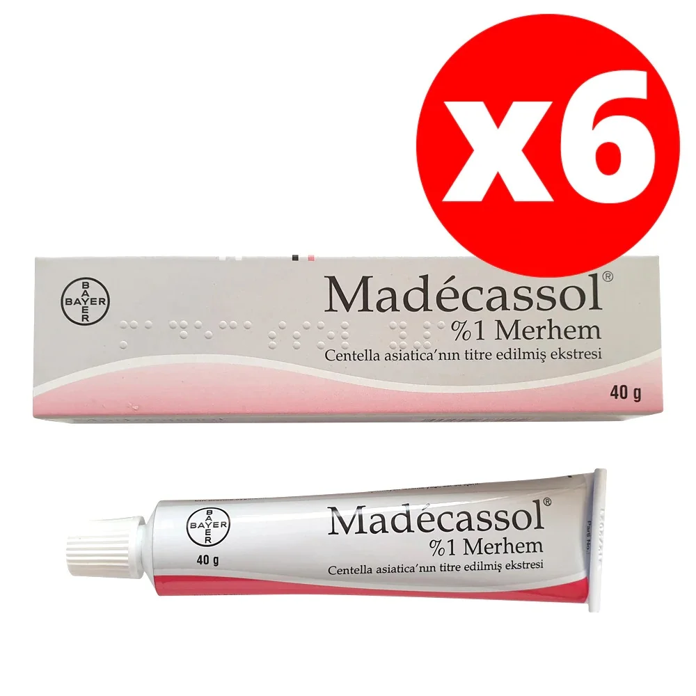 Madecassol крем 1% 40 гр-используется для лечения травм рубцов ожогов акне морщин - 6 PACK |
