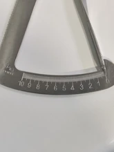 Calibrador de acero inoxidable Autoclavable, regla Dental de laboratorio quirúrgico, regla de 0-10mm, herramientas de medición