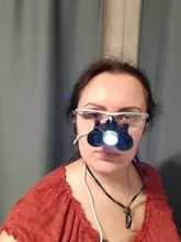 Binocular de aumento 3,5x, lupa quirúrgica con luz LED, lámpara de lupa de operación médica