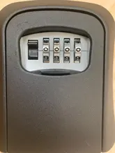 Caja de bloqueo de llave MOOL, caja de seguridad de llave de aleación de aluminio montada en pared, a prueba de agua, caja de bloqueo de llave de combinación de 4 dígitos para interior Outdoo