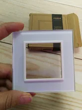 Livolo – Panel de cristal para interruptor de pared. VL-C7-SR-11, Panel de cristal blanco perla de 80mm * 80mm, estándar europeo