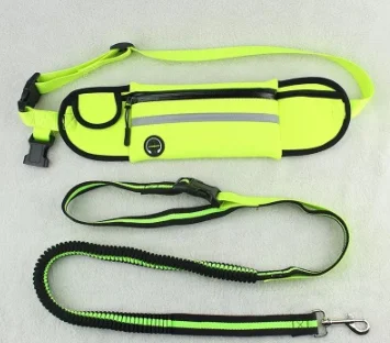 Fluorescent green Многофункциональные водонепроницаемые карманы для занятий спортом, бега, бега, собак, поводок для собак, поводок для щенков, поводок, цепные ошейники, ремни, товары для домашних животных - Цвет: Fluorescent green