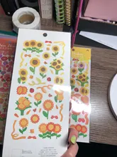 Mr. Paper-pegatinas de hoja lisa, 8 diseños, 1 unidad/bolsa, estilo Ins, Serie de lenguaje de flores, cuentas de mano creativas, Material de decoración DIY