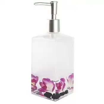 

Liquid soap dispenser desktop Verran "Phalaenopsis" acrylic color pink
