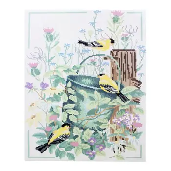 

Gz022 mosaic on a wooden base 'птички', 40*50 cm