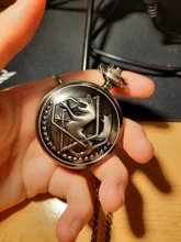 Reloj de bolsillo Vintage para Cosplay, con colgante de collar de cadena, regalo de Anime para niños, Fob, de bolsillo