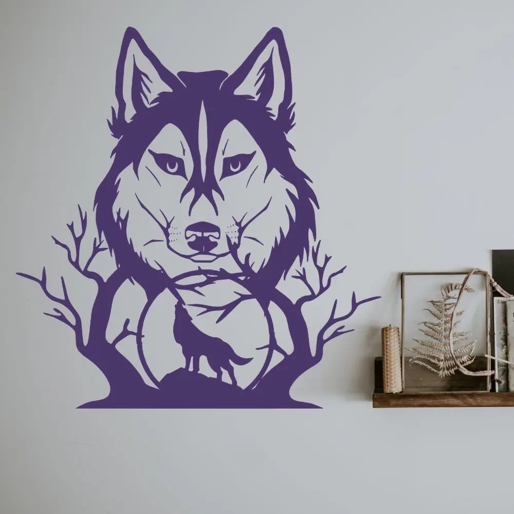 Wolf Howling Wild Animal Jungle Cute WildlifeWall Sticker Vinyl Art Decals Decor 