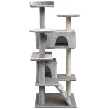 

Cat Tree with Sisal Scratching Posts 125 cm Grey