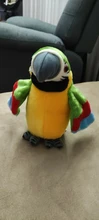 Peluche de loro parlante eléctrico para niños, juguete de peluche de pájaro parlante con alas que se repiten, regalo para niños
