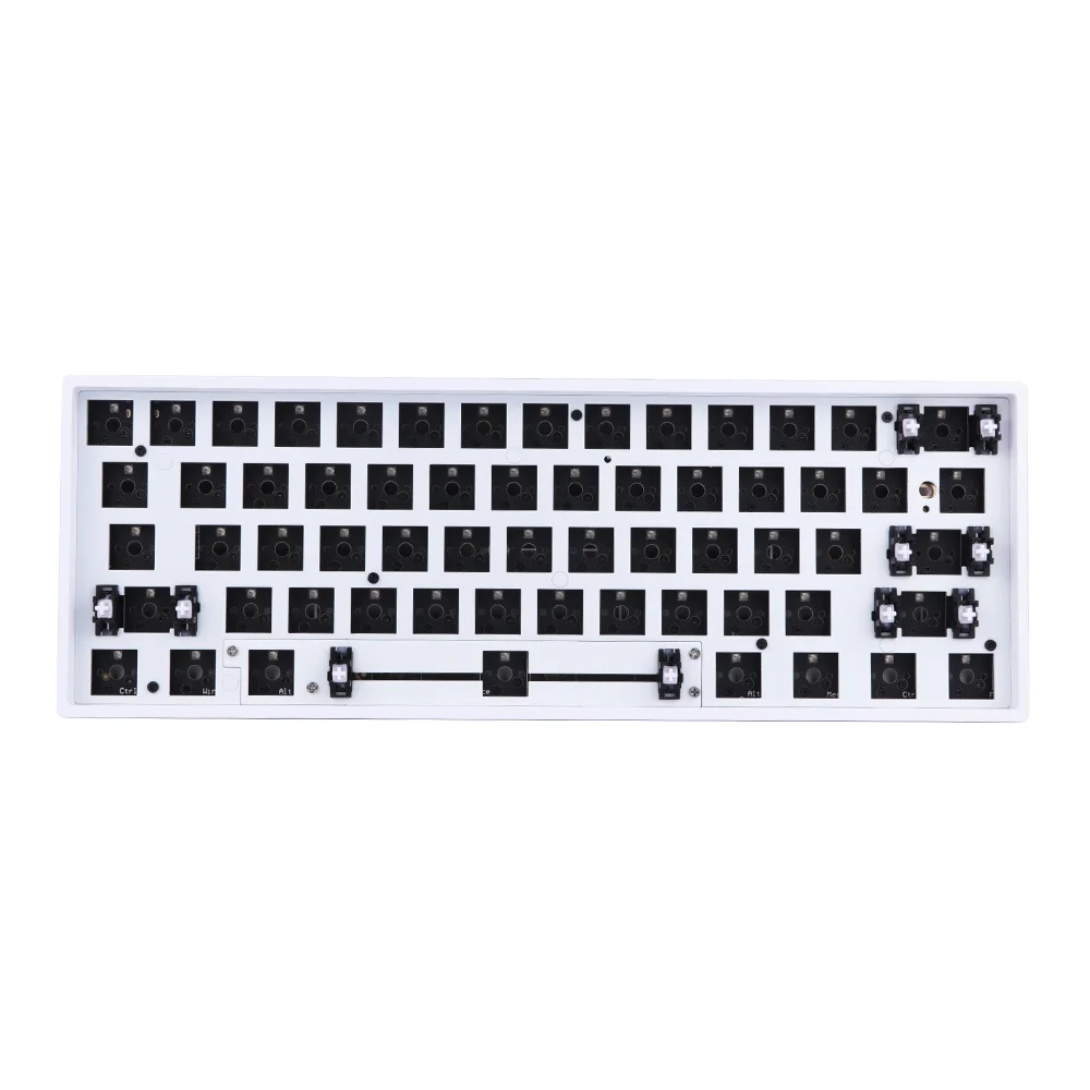 EPOMAKER GK61XS 블루투스 5.1, 유무선 핫스왑 키보드, DIY 키트, RGB SMD 라이트 60% 레이아웃, PCB 나무 알루미늄 케이스