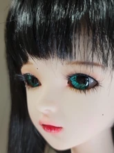 Muñecas marrones con pestañas postizas para niños, juguete de simulación corta, rizador Natural, accesorios para pestañas, regalos