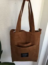Bolso de hombro de pana para mujer, de tela a rayas, informal, con cremallera, cruzado de lona, Lindo bolso compras