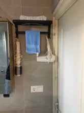 Hook-Hanger Towel-Rack Storage-Shelf Shower-Holder Wall-Organizer Bathroom-Accessories