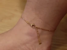 Tobillera de acero inoxidable para mujer, cadena de Color dorado, joyería para fiesta en la playa, verano, 304 cm(9 23,5 ) de largo, 1 pieza, 2/8