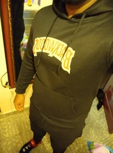 Conjunto de ropa deportiva para hombre, chándal masculino de marca de moda con forro polar y sudadera gruesa y cálida