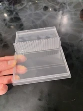 Caja de almacenamiento clara de 10/20/30 ranuras para limas de uñas, contenedor para accesorios de uñas