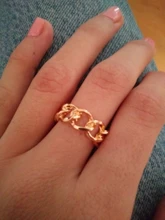 Anillo con forma de cadena chapado en oro, 7mm de ancho, Vintage, gótico, grueso, Midi, joyas antiguas, accesorio