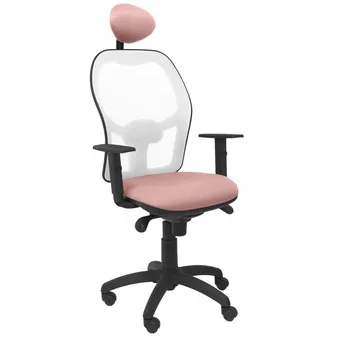 

15SBBALI710C Chair Jorquera white mesh seat bali pale pink with headboard fixed PIQUERAS & CURLED