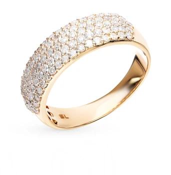 

Gold ring with diamonds sunlight sample 585