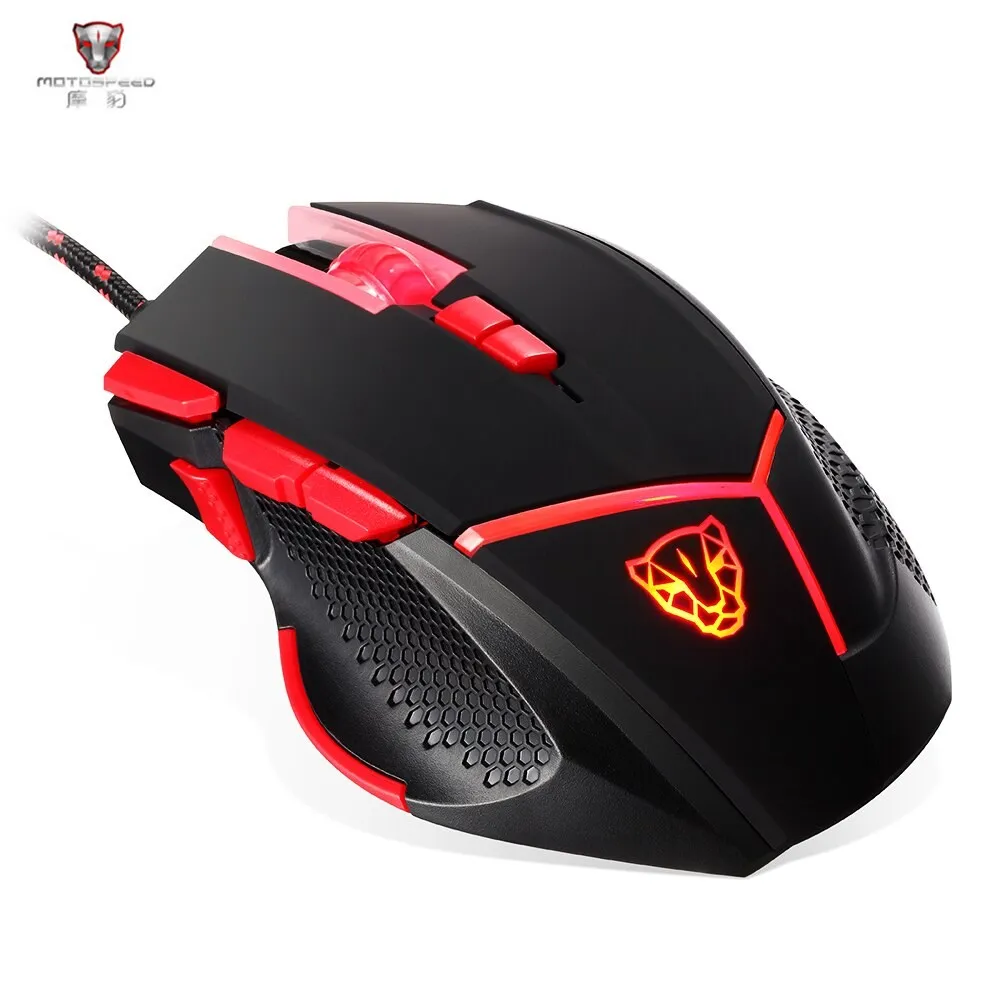 MOTOSPEED V18 Проводная игровая мышь 4000 DPI 9 кнопок светодиодный светильник кнопка