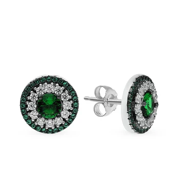 

Silver earrings with cubic zirconia sunlight sample 925
