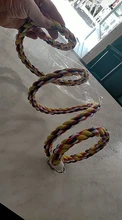 Juguete de percha para pájaros de colores, cuerda de tela de algodón para loros, lámpara tipo jaula para Bar, soporte en espiral con campana, suministros para pájaros, juguete para mascotas, novedad
