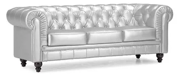 

Sofa CHESTER, 3 seaters, similpiel Silver