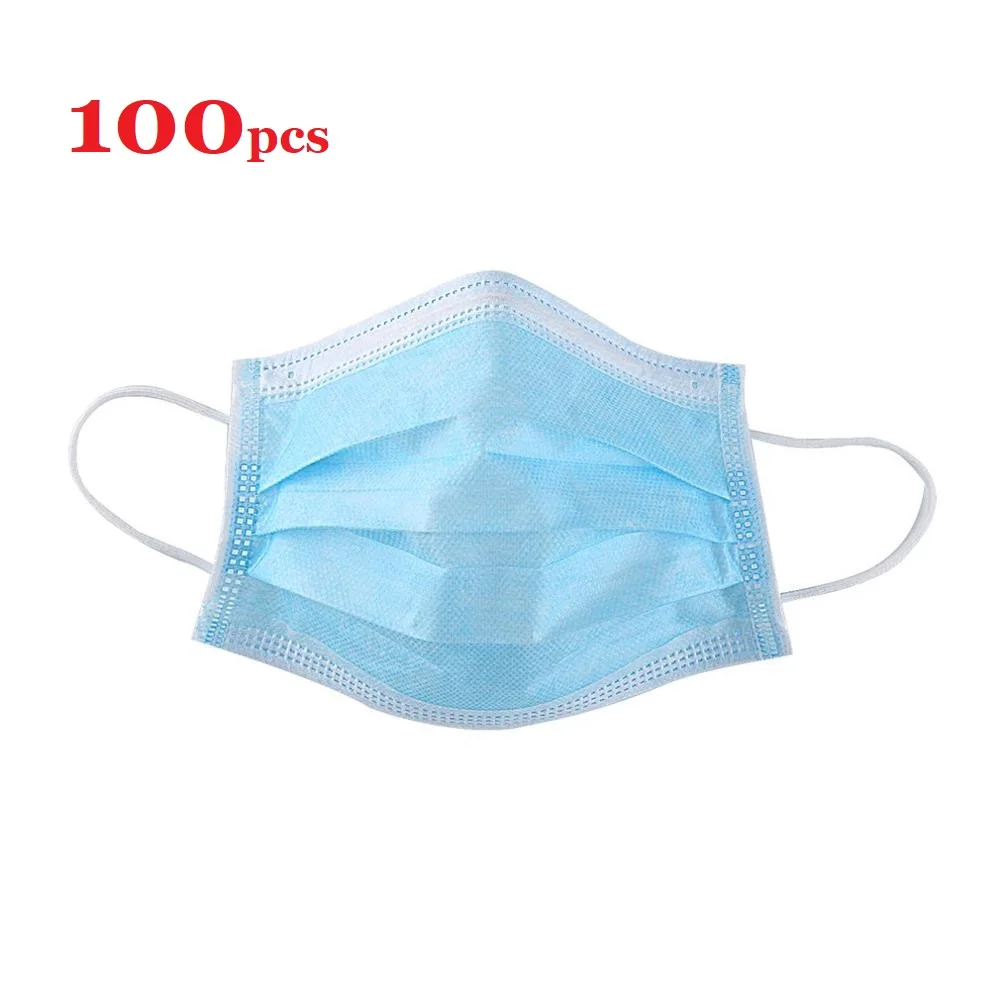 

100Pcs Mask Protective Cotton Mouth Face Masks Anti Dust Mask Windproof Three Layer Mask Disposable Independent Packaging