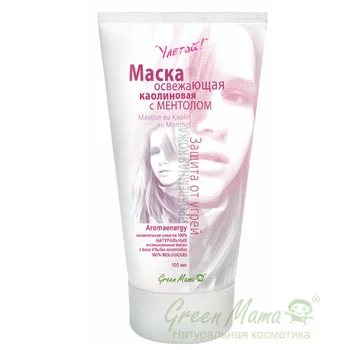 

Маска освежающая каолиновая Green Mama с ментолом 100 мл