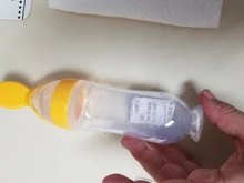 Botella de alimentación de bebé seguro de 90ML, cuchara de alimentación de silicona para niño pequeño, botella de leche, alimentador de entrenamiento para bebé, suplemento alimenticio