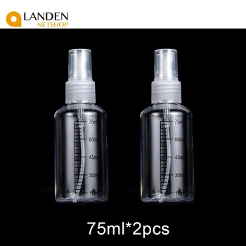 

50/75/100ml recargable botellas de viaje de plástico transparente atomizador para botella de Perfume vacía frasco con rociador