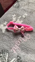 1pc nuevo lazo para mascotas gato pequeño Collar de hebilla ajustable pajarita Collar de cachorro lindo pequeño Collar de perro con campanas