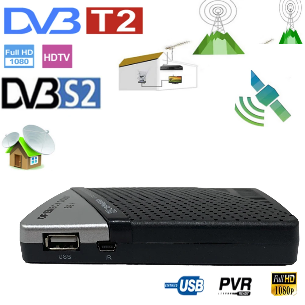 Приемник спутникового ТВ DVB S2 T2MI Wi-Fi пульт дистанционного управления DVB-S2 |