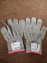 GMG-Guantes de seguridad anticortes nivel 5, guantes de trabajo gris o negro, protección contra cortaduras, gran oferta, HPPE EN388 ANSI