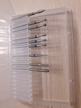 Caja de almacenamiento de brocas de acrílico, recipiente de exhibición de soportes vacíos, cortador de carcasas de uñas para fresadora, accesorios de manicura, BE867