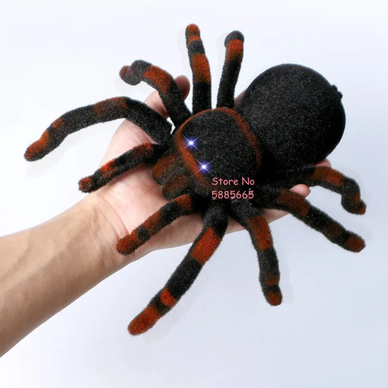 Upgraded 24CM Big Size Electric Remote Control Spider Funny Toys 4CH Eyes Glow Walking Turn Simulation RC Tarantula Spider Toy 2