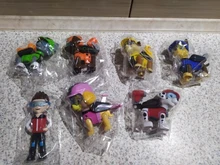 Figuras de acción de la Patrulla Canina, set de 7 piezas de juguetes para niños, figuras extraíbles de Capitán Ryder, Pow Patrol, Psi Patrol