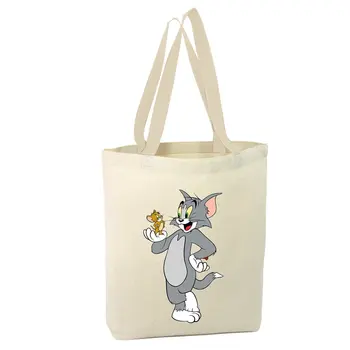 

Angemiel Bag Cute Tom and Jerry Shopping Beach Tote Bag